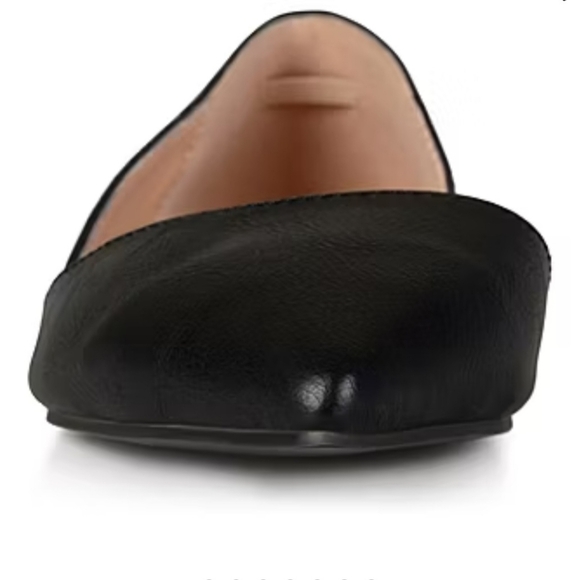 Journee Collection Cortni Black Flats 11 WIDE! - Picture 3 of 7